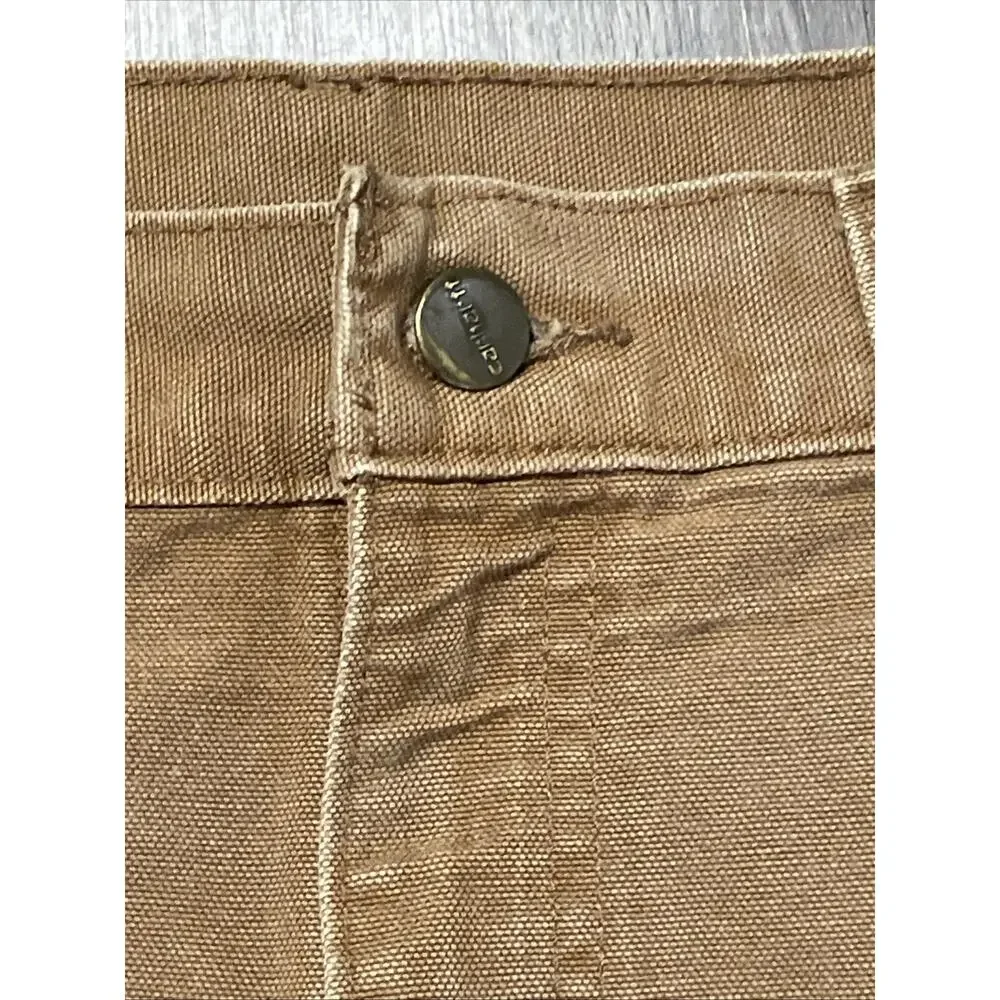 Carhartt Pants Mens 42x32* Tan Canvas Carpenter Loose Hammer Loop Workwear